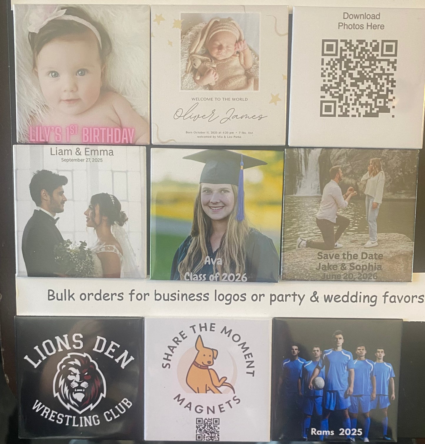 Custom Photo Magnet Set of 24 (one image)