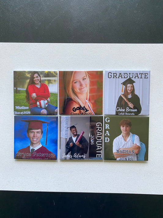 Custom Graduation Magnet Sets with designer layout
